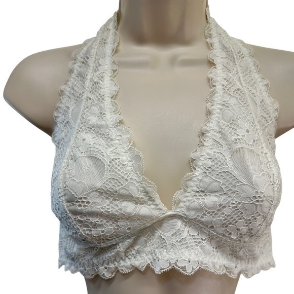 Free People Galloon Halter Bralette - White - Picture 6 of 10
